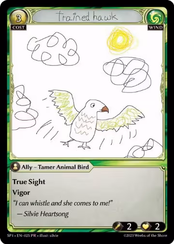 Trained Hawk (025), Supporter Pack 1 — Grand Archive card price