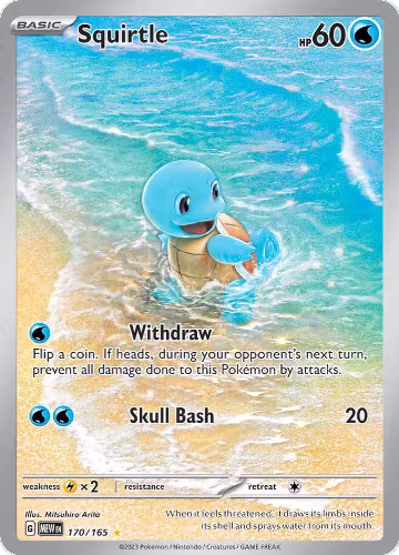 Squirtle - 170/165 (170/165), Scarlet & Violet 151 — Pokémon card price