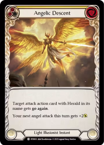 Angelic Descent (Yellow) (DTD033), Dusk till Dawn — Flesh & Blood card price