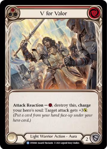 V for Valor (Red) (DTD060), Dusk till Dawn — Flesh & Blood card price
