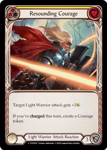 Resounding Courage (Yellow) (DTD070), Dusk till Dawn — Flesh & Blood card price