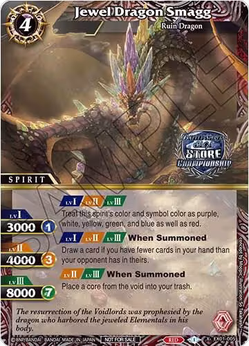 Jewel Dragon Smagg (Championship Card Set 2023 Vol. 2) (EX01-005), Battle Spirits Saga Promo Cards — Battle Spirits card price