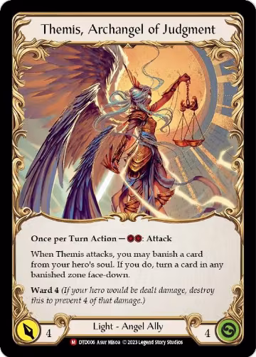 Figment of Judgment // Themis, Archangel of Judgment (DTD006), Dusk till Dawn — Flesh & Blood card price