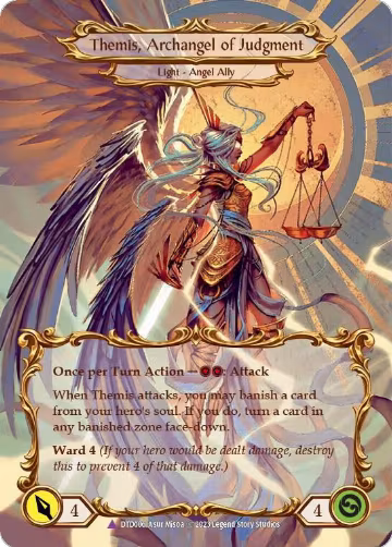 Figment of Judgment // Themis, Archangel of Judgment (Marvel) (DTD006), Dusk till Dawn — Flesh & Blood card price