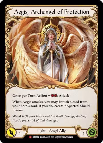 Figment of Protection // Aegis, Archangel of Protection (DTD007), Dusk till Dawn — Flesh & Blood card price