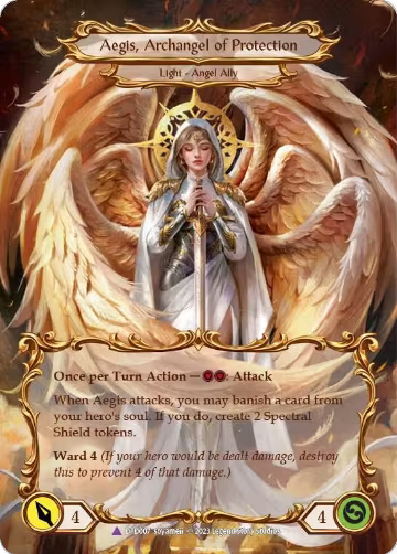 Figment of Protection // Aegis, Archangel of Protection (Marvel) (DTD007), Dusk till Dawn — Flesh & Blood card price