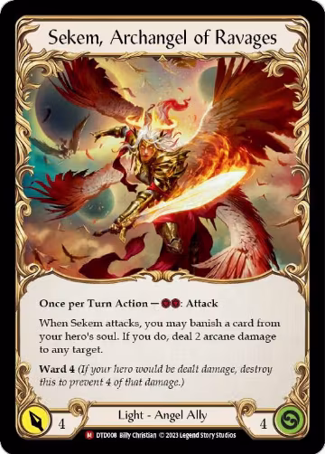 Figment of Ravages // Sekem, Archangel of Ravages (DTD008), Dusk till Dawn — Flesh & Blood card price