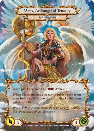 Figment of Tenacity // Metis, Archangel of Tenacity (Marvel) (DTD010), Dusk till Dawn — Flesh & Blood card price