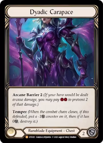 Dyadic Carapace (DTD211), Dusk till Dawn — Flesh & Blood card price