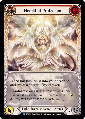 Herald of Protection (Red) (DTD014), Dusk till Dawn — Flesh & Blood card price
