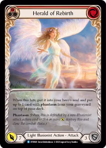 Herald of Rebirth (Red) (DTD020), Dusk till Dawn — Flesh & Blood card price