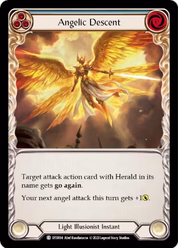 Angelic Descent (Blue) (DTD034), Dusk till Dawn — Flesh & Blood card price