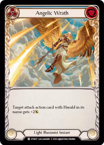 Angelic Wrath (Blue) (DTD037), Dusk till Dawn — Flesh & Blood card price