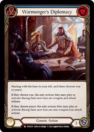 Warmonger's Diplomacy (DTD230), Dusk till Dawn — Flesh & Blood card price