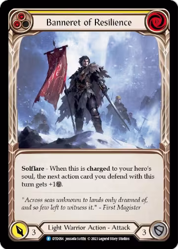 Banneret of Resilience (DTD054), Dusk till Dawn — Flesh & Blood card price
