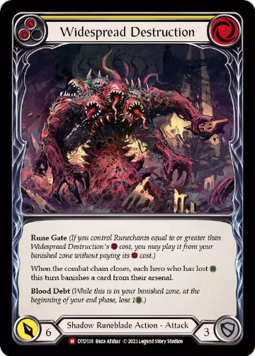 Widespread Destruction (DTD138), Dusk till Dawn — Flesh & Blood card price
