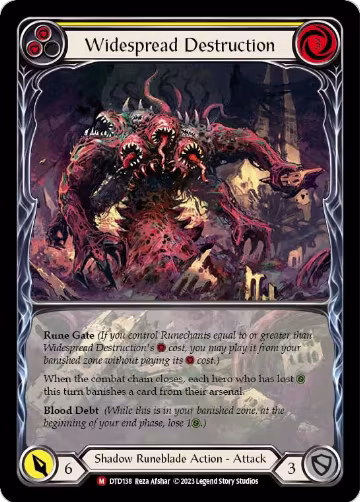 Widespread Destruction (Extended Art) (DTD138), Dusk till Dawn — Flesh & Blood card price