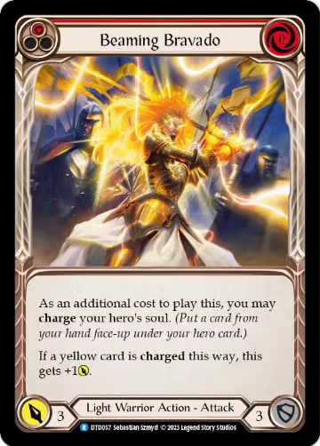 Beaming Bravado (Red) (DTD057), Dusk till Dawn — Flesh & Blood card price