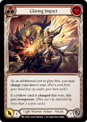 Glaring Impact (Red) (DTD063), Dusk till Dawn — Flesh & Blood card price