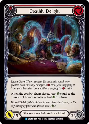 Deathly Delight (Red) (DTD143), Dusk till Dawn — Flesh & Blood card price