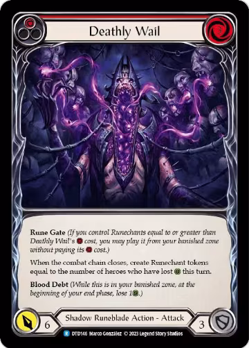 Deathly Wail (Red) (DTD146), Dusk till Dawn — Flesh & Blood card price
