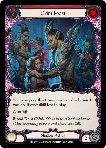 Grim Feast (Red) (DTD175), Dusk till Dawn — Flesh & Blood card price