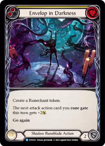 Envelop in Darkness (Yellow) (DTD150), Dusk till Dawn — Flesh & Blood card price
