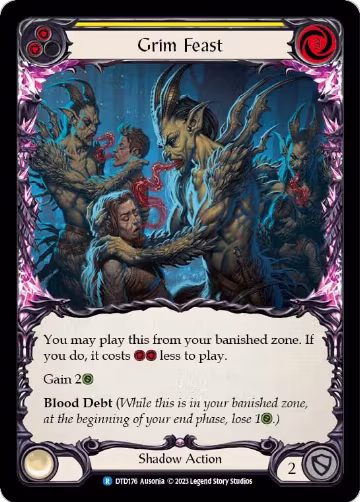 Grim Feast (Yellow) (DTD176), Dusk till Dawn — Flesh & Blood card price