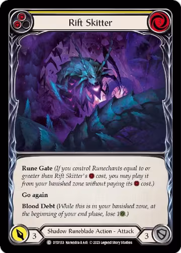 Rift Skitter (Yellow) (DTD153), Dusk till Dawn — Flesh & Blood card price
