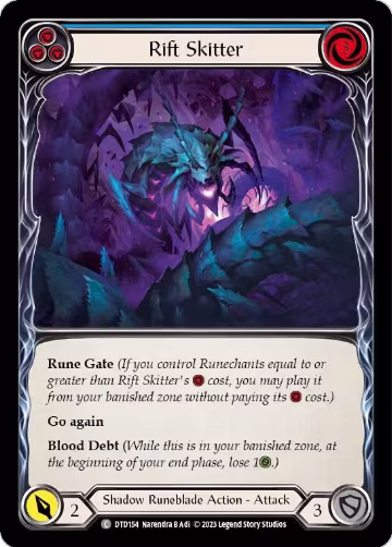 Rift Skitter (Blue) (DTD154), Dusk till Dawn — Flesh & Blood card price