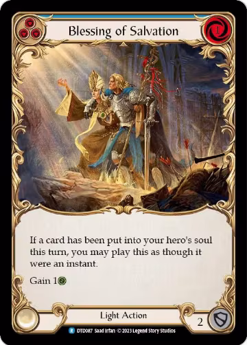Blessing of Salvation (Blue) (DTD087), Dusk till Dawn — Flesh & Blood card price