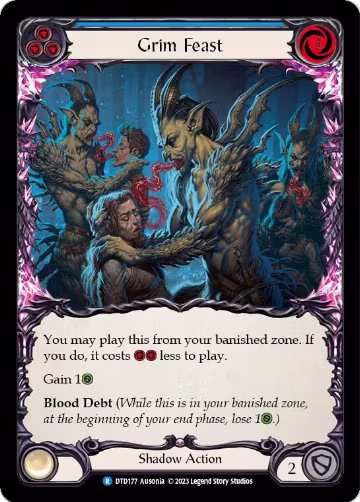Grim Feast (Blue) (DTD177), Dusk till Dawn — Flesh & Blood card price