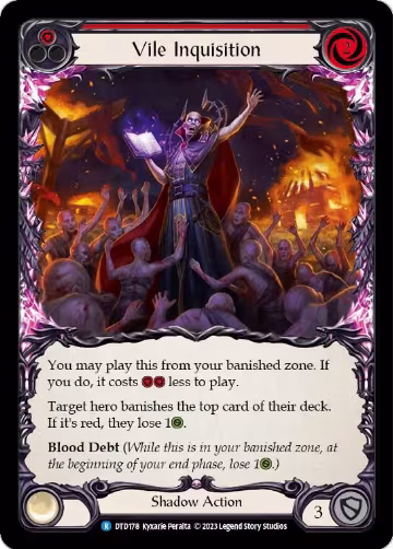 Vile Inquisition (Red) (DTD178), Dusk till Dawn — Flesh & Blood card price