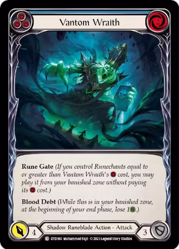 Vantom Wraith (Blue) (DTD160), Dusk till Dawn — Flesh & Blood card price