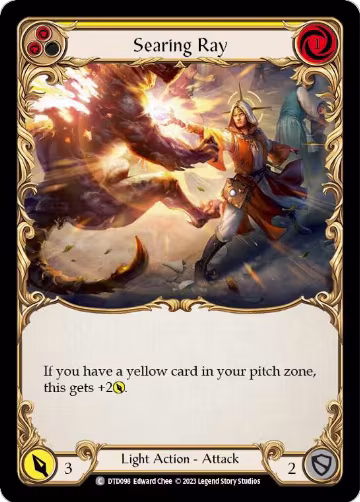 Searing Ray (Yellow) (DTD098), Dusk till Dawn — Flesh & Blood card price