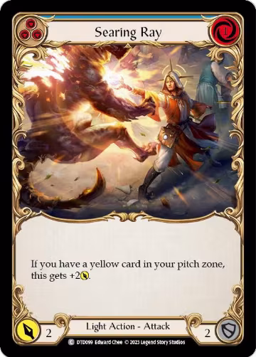 Searing Ray (Blue) (DTD099), Dusk till Dawn — Flesh & Blood card price