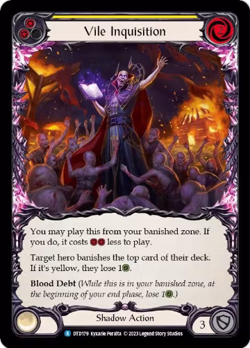 Vile Inquisition (Yellow) (DTD179), Dusk till Dawn — Flesh & Blood card price