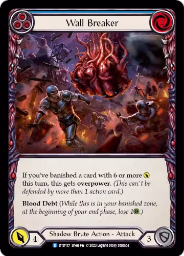 Wall Breaker (Blue) (DTD117), Dusk till Dawn — Flesh & Blood card price