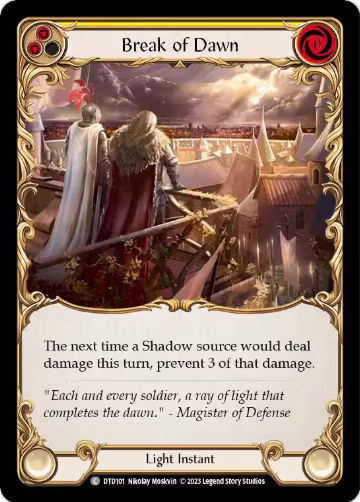 Break of Dawn (Yellow) (DTD101), Dusk till Dawn — Flesh & Blood card price