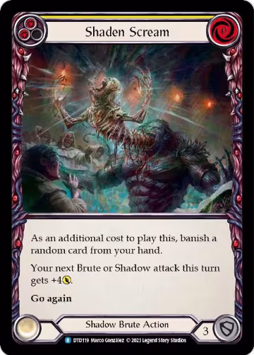 Shaden Scream (Yellow) (DTD119), Dusk till Dawn — Flesh & Blood card price