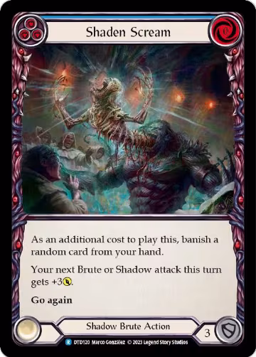 Shaden Scream (Blue) (DTD120), Dusk till Dawn — Flesh & Blood card price