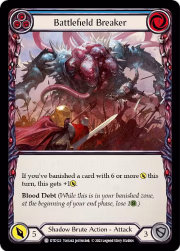Battlefield Breaker (Blue) (DTD123), Dusk till Dawn — Flesh & Blood card price