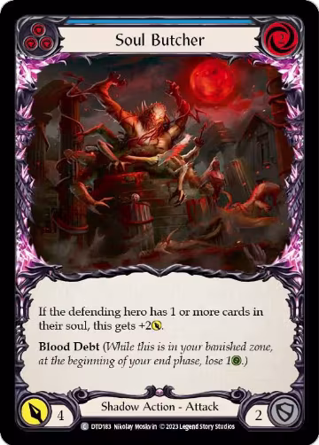 Soul Butcher (Blue) (DTD183), Dusk till Dawn — Flesh & Blood card price