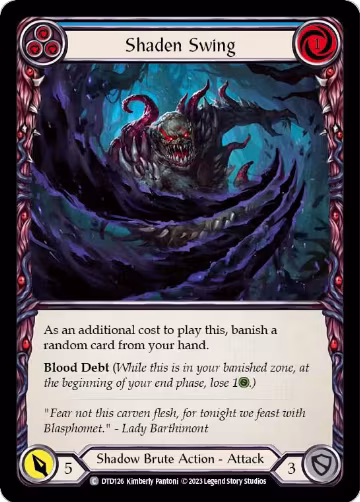 Shaden Swing (Blue) (DTD126), Dusk till Dawn — Flesh & Blood card price