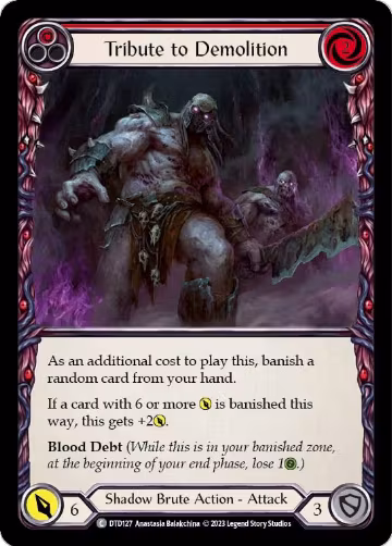 Tribute to Demolition (Red) (DTD127), Dusk till Dawn — Flesh & Blood card price