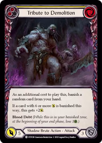 Tribute to Demolition (Yellow) (DTD128), Dusk till Dawn — Flesh & Blood card price