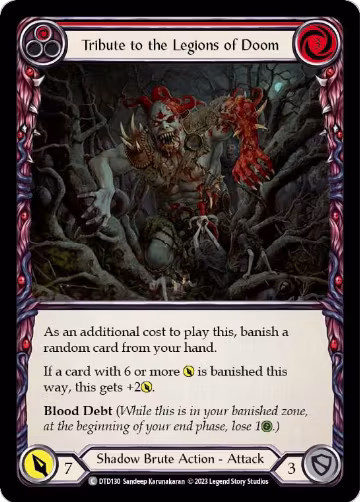 Tribute to the Legions of Doom (Red) (DTD130), Dusk till Dawn — Flesh & Blood card price