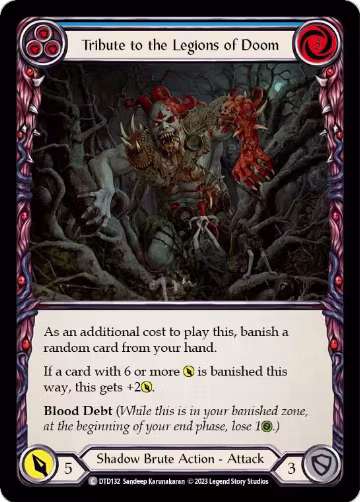 Tribute to the Legions of Doom (Blue) (DTD132), Dusk till Dawn — Flesh & Blood card price