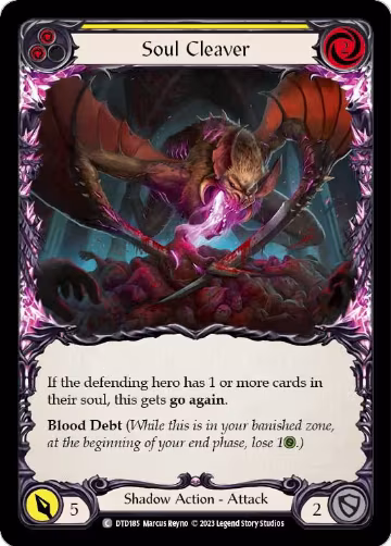Soul Cleaver (Yellow) (DTD185), Dusk till Dawn — Flesh & Blood card price