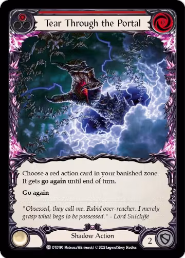 Tear Through the Portal (Red) (DTD190), Dusk till Dawn — Flesh & Blood card price